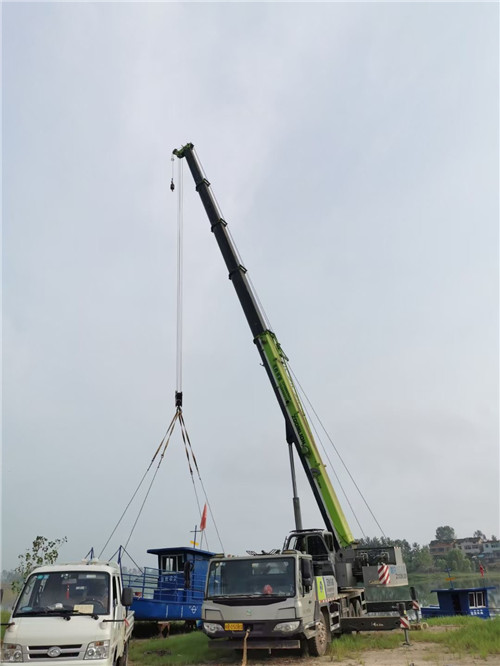 隆德县桥梁建设吊装案例